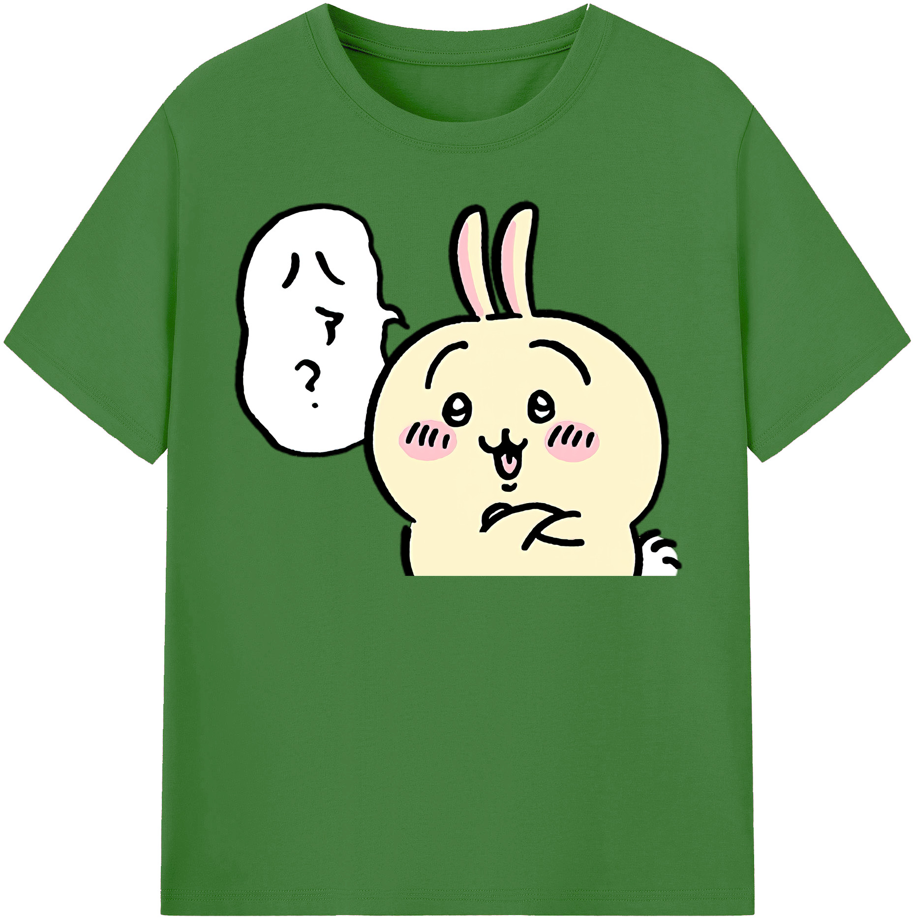 （画像用） ちいかわ うさぎ Chii-kawa usagi レディースカジュアルプリントTシャツ（綿100％）